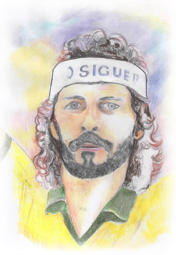 Socrates al Mondiale di Spagna 1982 - Illustrazione